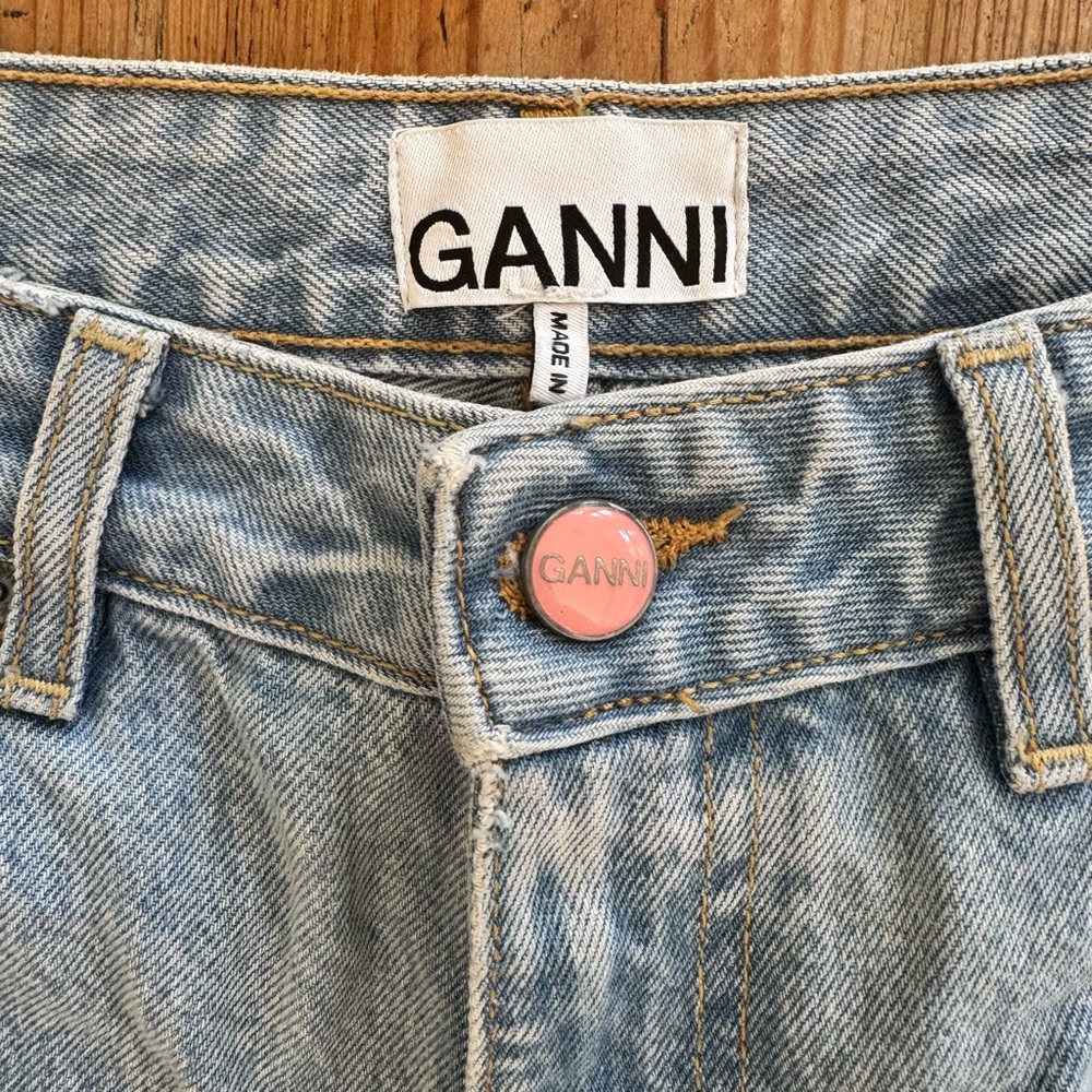 Ganni Misy Cropped Light Blue Cropped Women's Jeans 26